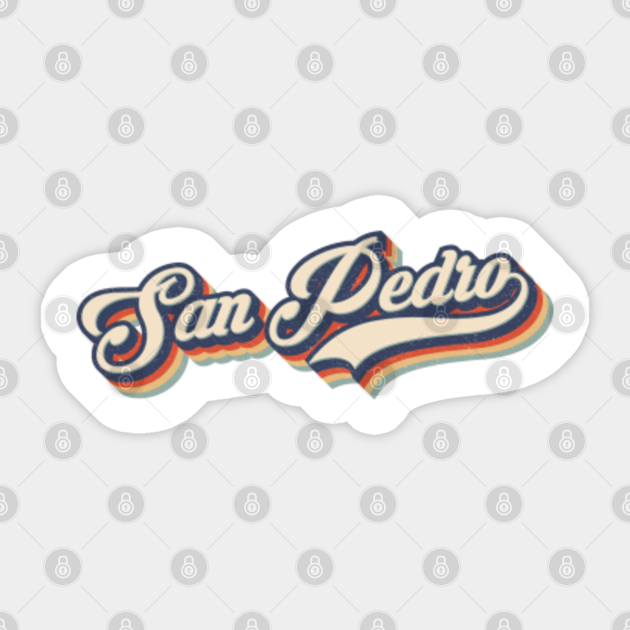 I Love San Pedro City USA Retro Vintage San Pedro Sticker TeePublic